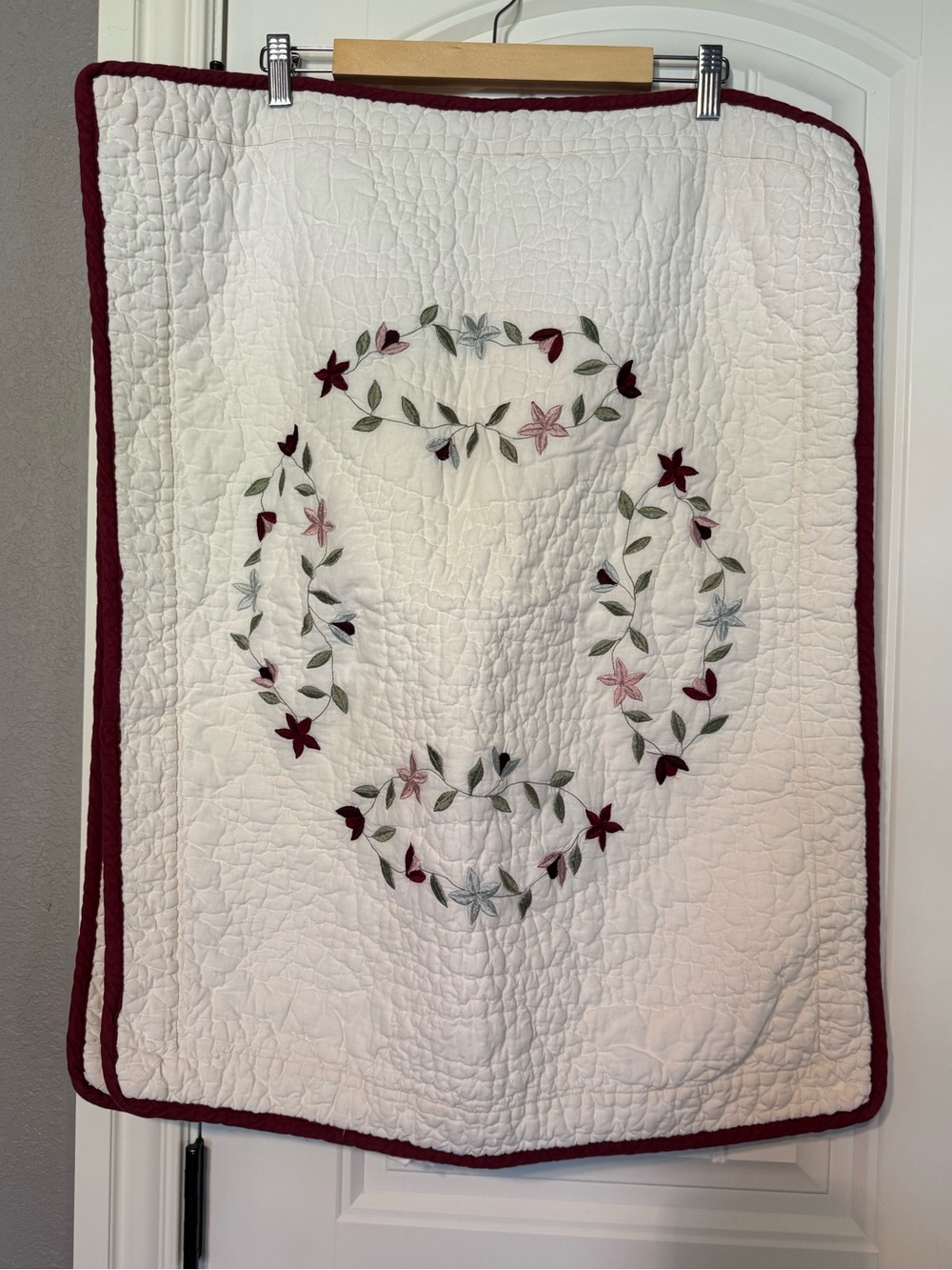 Quilted pillow shams.